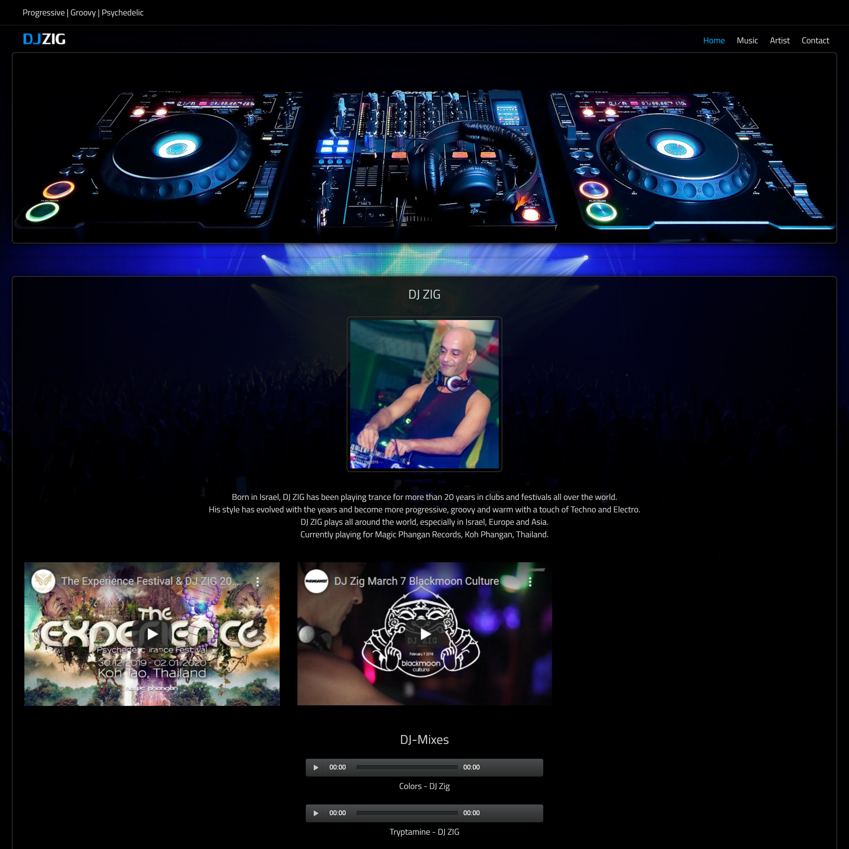DJ Zig - Responsive Website